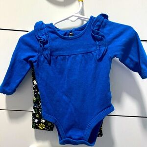 Royal blue floral outfit